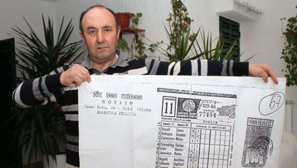 VINCE 516.000 EURO MA LO STATO NON GLI CONSEGNA I SOLDI! 36 INDAGATI, GIP DI POTENZA HA FISSATO LA DATA DELL'UDIENZA.