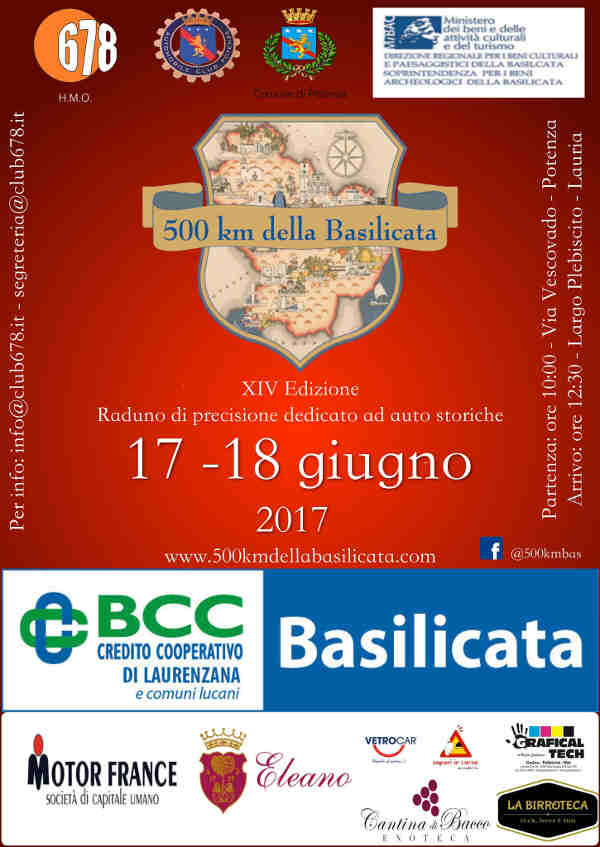 Locandina DEFINITIVA 500 km Basilicata 2017